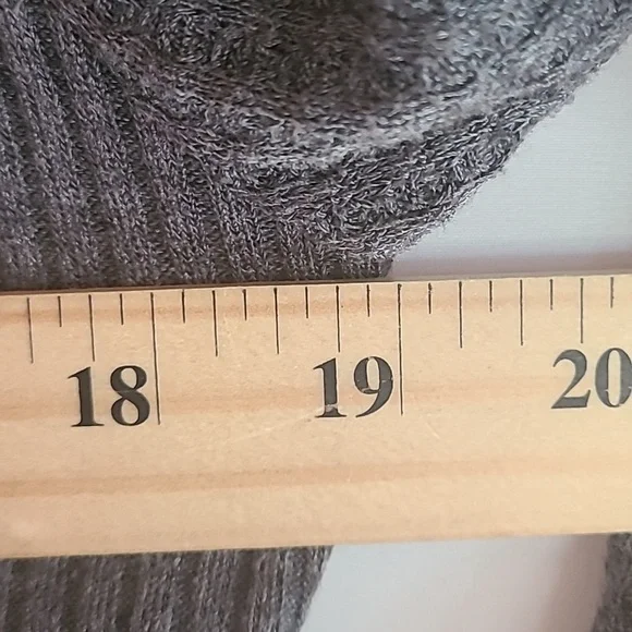 Paper Crane Charcoal Lightweight Waffle Openfront Hooded Cardigan Size Medium - Picture 8 of 10